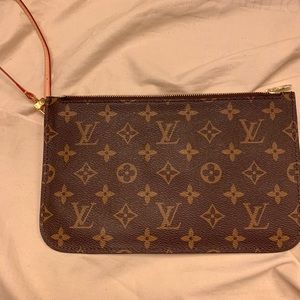 LV monogram wristlet pouch